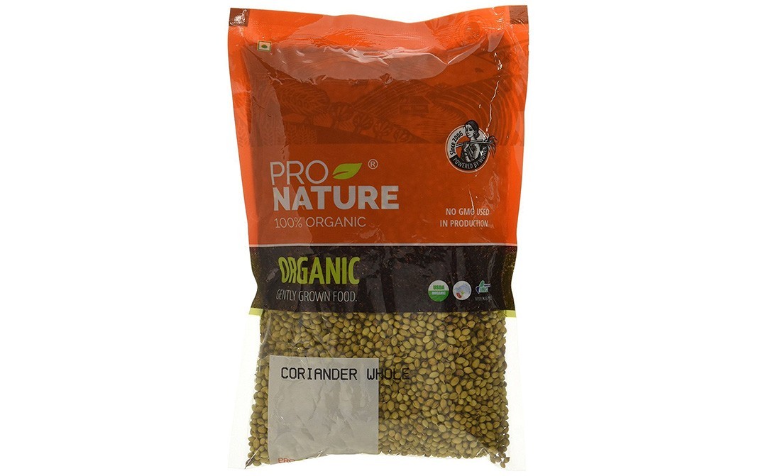 Pro Nature Organic Coriander Whole    Pack  500 grams
